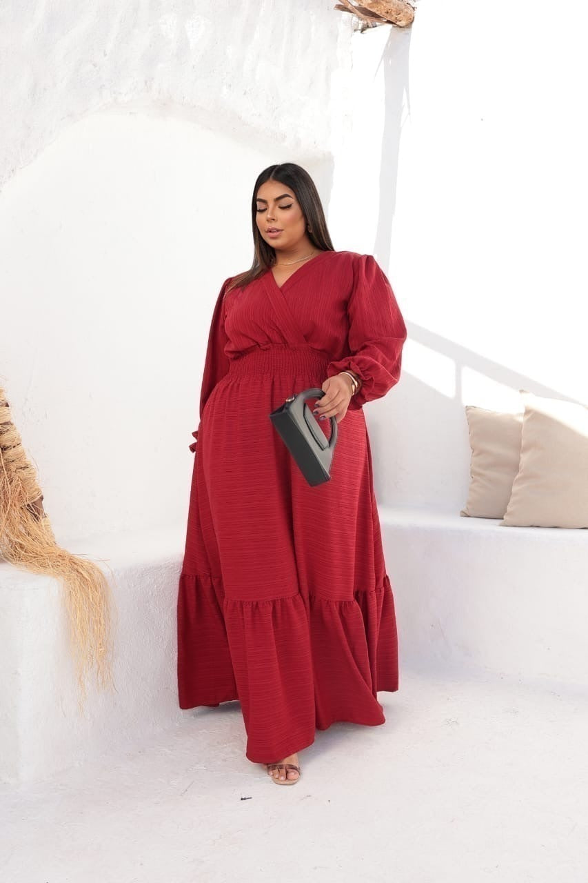 Vestido Luma Marsala