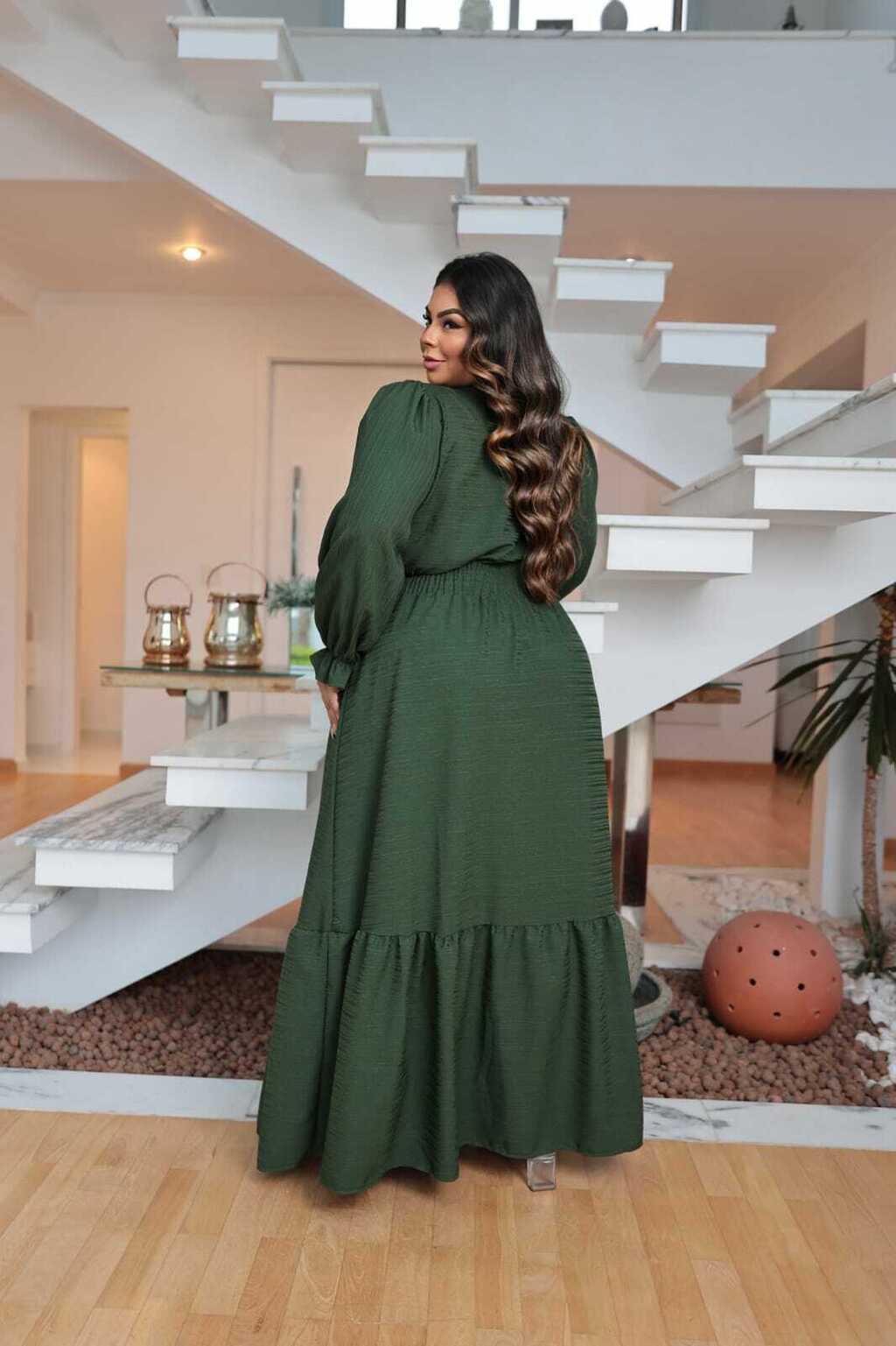 Vestido Luma Verde Militar